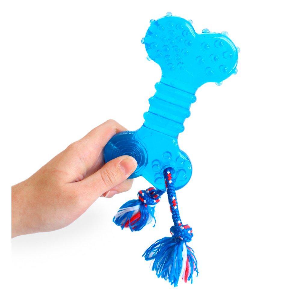 Brinquedo Odontopet Osso Dental Flat com Corda Azul para Cães - Tam. G - 3