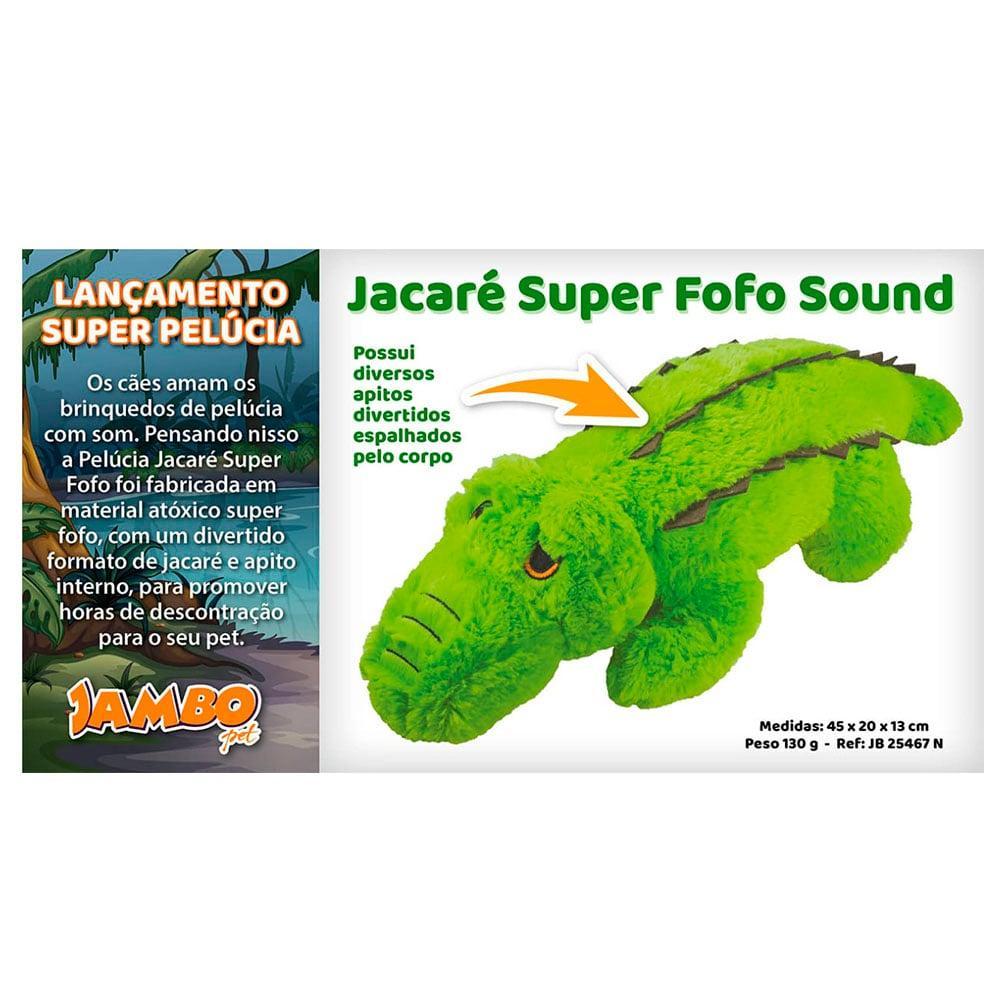 Brinquedo Mordedor Pelúcia Jacaré Super Fofo - Tam. Único - 3