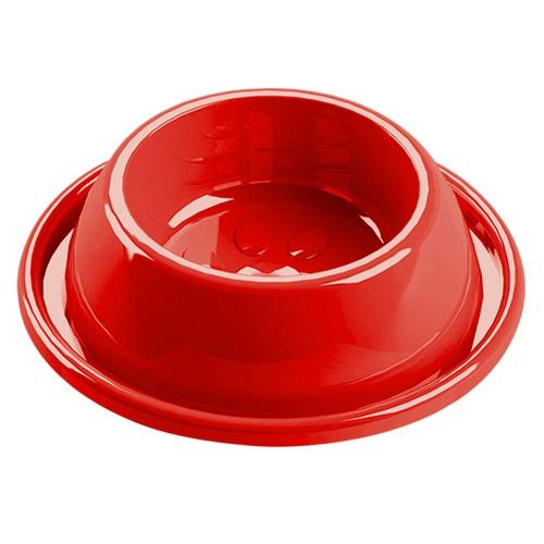 Comedouro Plástico Antiformiga Vermelho - Tam. P