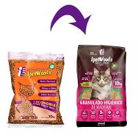 Granulado Ipet Woods de Madeira para Gatos - 10 Kg - 2