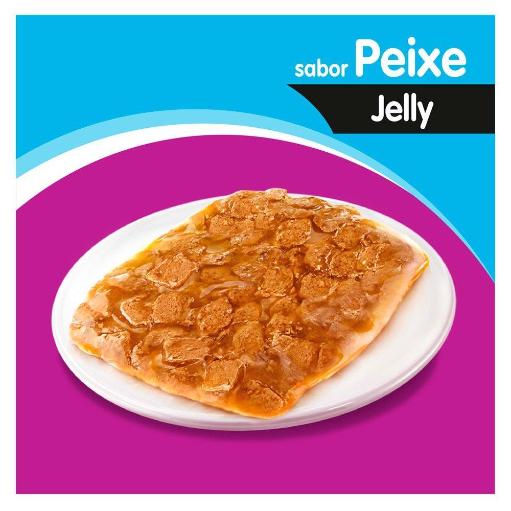 Kit Ração Úmida Whiskas Sachê Peixe Jelly para Gatos Adultos - 40 Unidades - 5