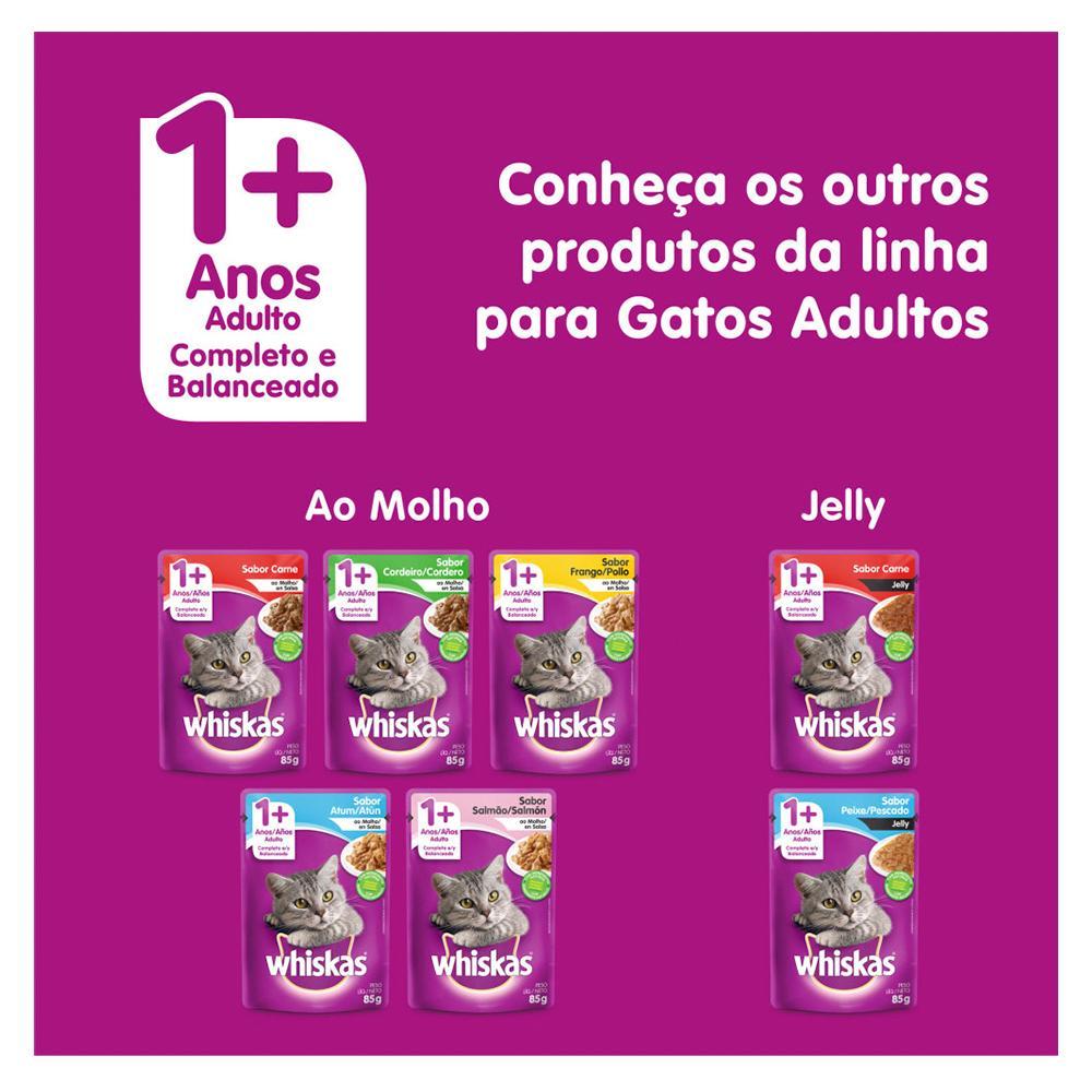 Kit Ração Úmida Whiskas Sachê Peixe Jelly para Gatos Adultos - 40 Unidades - 7