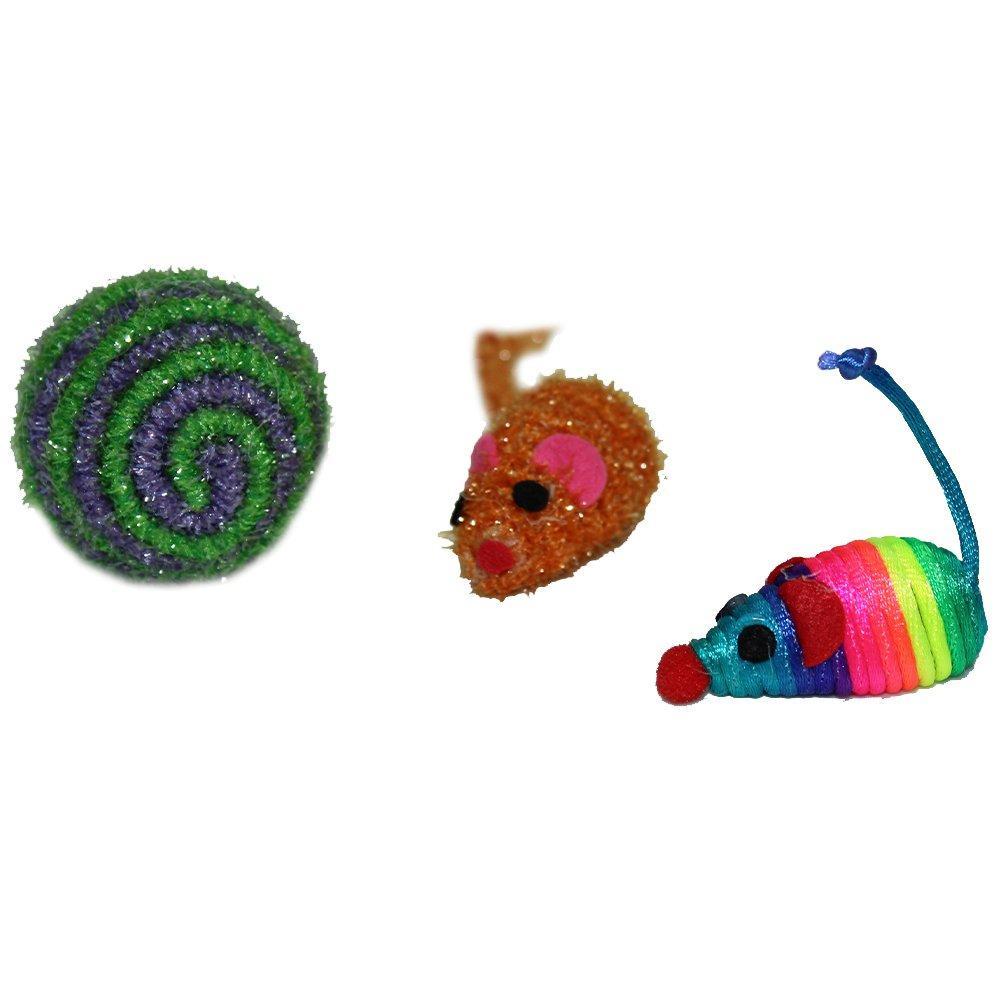 Kit Brinquedo Chalesco Bolinha e Ratinho de Sisal para Gatos - Tam. Único - 1