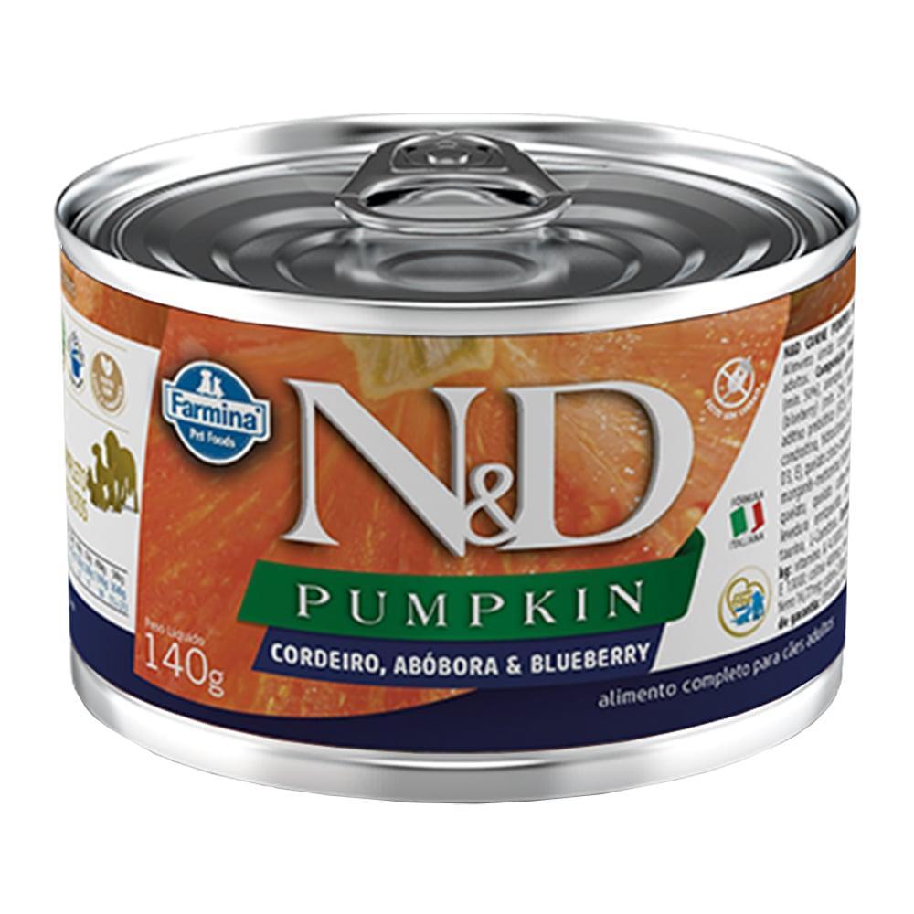 Ração Úmida Lata Farmina N&D Pumpkin Cordeiro, Abóbora & Blueberry para Cães Adultos - 140 g - 1