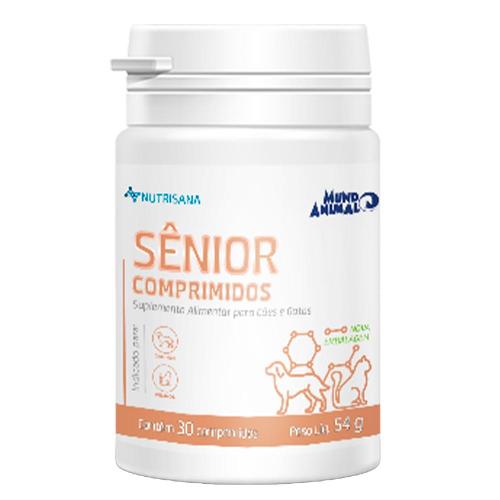 Suplemento Alimentar Mundo Animal Nutrisana Sênior Comprimidos para Cães e Gatos - 30 Comprimidos