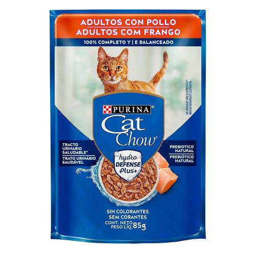Ração Úmida Nestlé Purina Cat Chow Sachê Adultos Frango ao Molho - 85 g