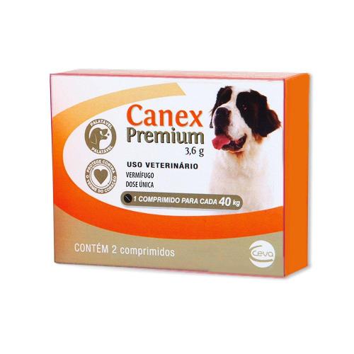 Vermifugo Ceva Canex Premium 3,6 g para Cães até 40 Kg - 2 Comprimidos