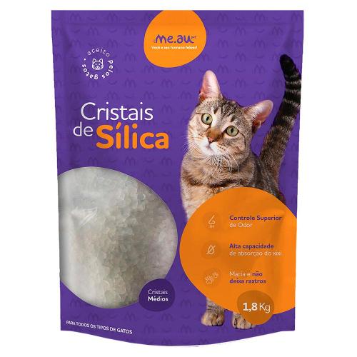 Areia Sílica Meau Cristais Médios para Gatos - 1,8 Kg