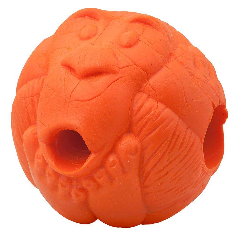 Bola Macaquinho Pet Games com Dispenser de Ração ou Petisco Laranja - Tam. M - 1