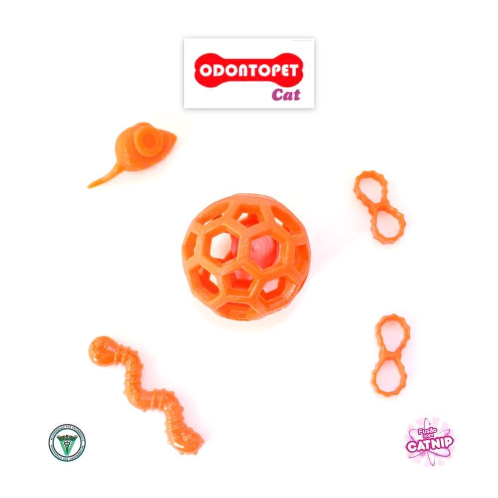Brinquedo Odontopet Laço Infused Catnip Laranja para Gatos - Tam. Único - 4