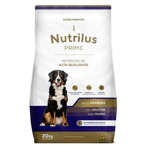 Ração Seca Nutrilus Prime Frango para Cães Adultos de Raças Grandes - 20 Kg