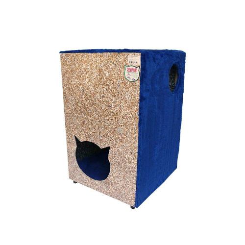 Toca Ecológica Recriar Pet 2 Andares Azul para Gatos - Azul