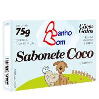 Sabonete Banho Bom Coco para Cães e Gatos - 75 g - 1