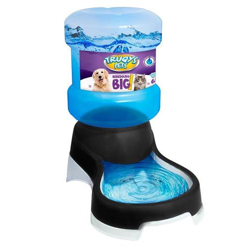 Bebedouro Automático Truqys Pets Preto com Galão - 6 Litros