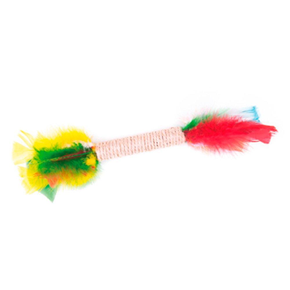 Brinquedo Bastão de Sisal com Penas para Gatos - Tam. Único - 1