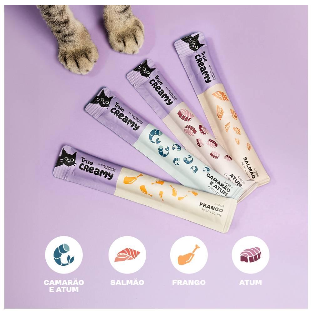 Petisco Cremoso True Creamy Sabor Camarão e Atum para Gatos - 5 Unidades - 7