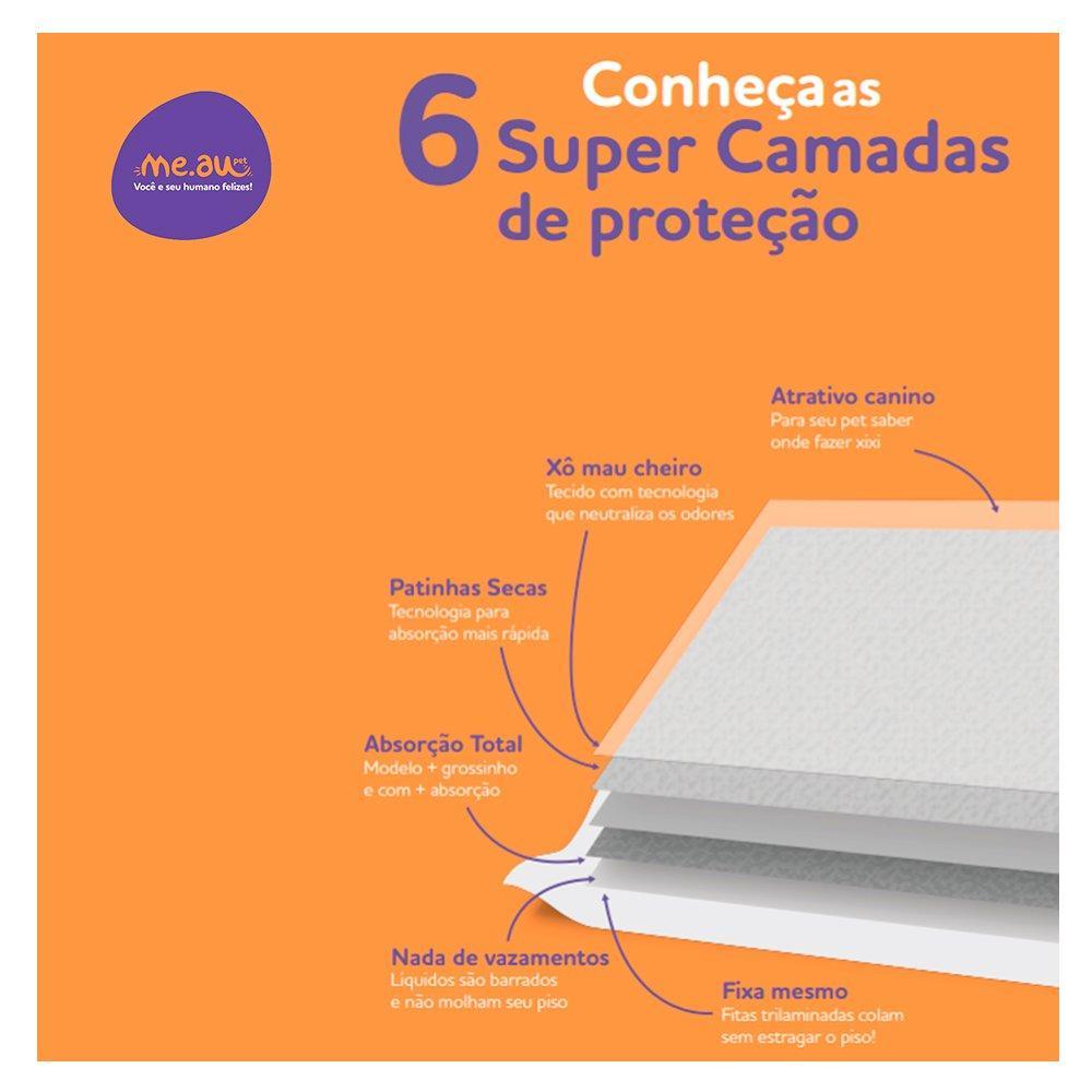 Tapete Higiênico Meau Cheirinho Cítrico para Cães - 60 Unidades (2 Pacotes) - 5