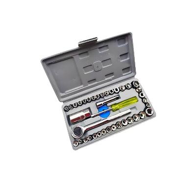Kit de Chaves Soquetes 40 Peças Prata