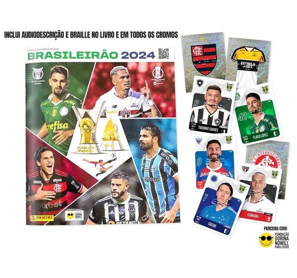 Brasileirão 2024 - Álbum Capa Cartão Completo Em BRAILE - 2
