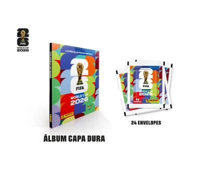 Copa Do Mundo 2026 - Álbum Capa Dura + Kit 24 Envelopes - FIFA WORLD CUP 2026™️