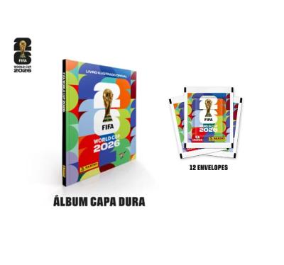 Copa Do Mundo 2026 - Álbum Capa Dura + Kit 12 Envelopes - FIFA WORLD CUP 2026™️