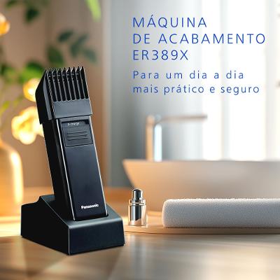 Máquina de Acabamento Panasonic Lâmina em Aço Inoxidável e Bateria Recarregável - Garantia Original Panasonic - ER389X