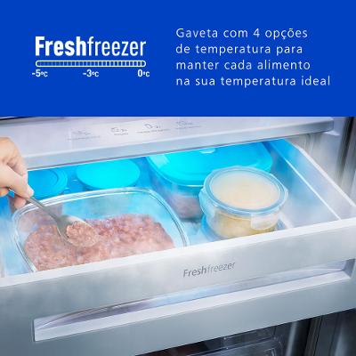Geladeira Panasonic Frost Free 480L A+++ Aço Escovado - NR-BB71PVFX