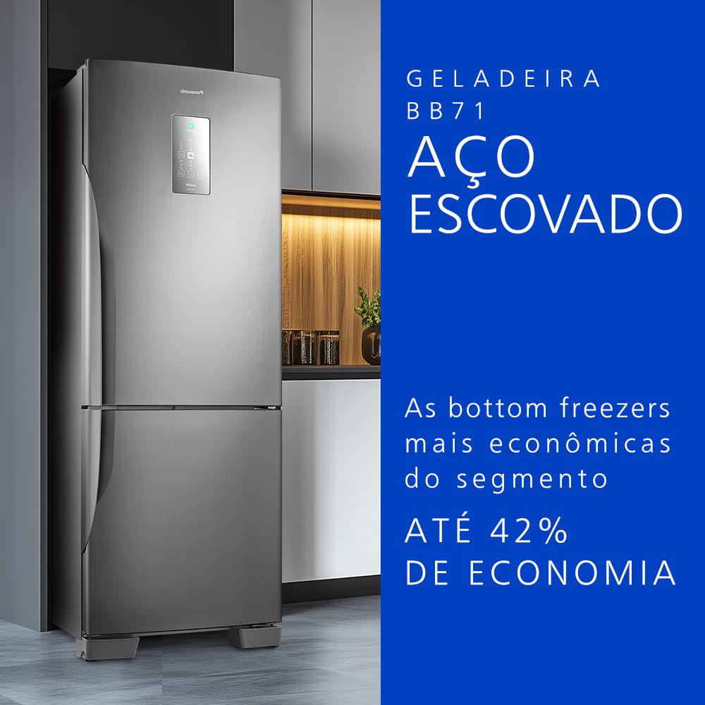 Geladeira Panasonic Frost Free 480L A+++ Aço Escovado - NR-BB71PVFX - 2