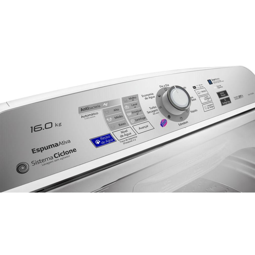 Máquina de Lavar Panasonic Função Antibactéria AG 16kg Branco - NA-F160B6W - 8