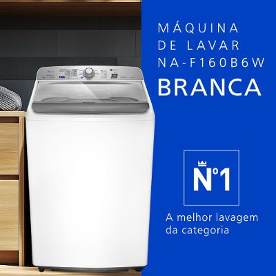 Máquina de Lavar Panasonic Função Antibactéria AG 16kg Branco - NA-F160B6W