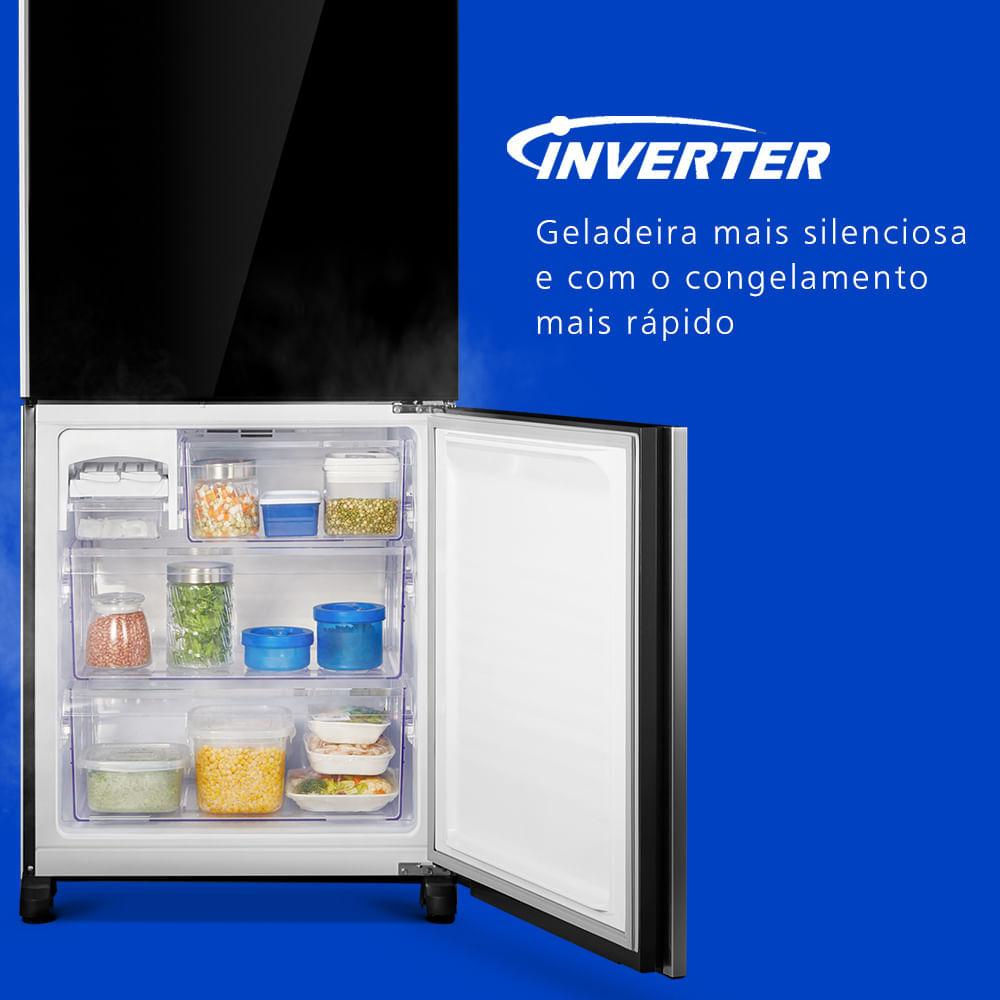 Geladeira Panasonic  Frost Free 480L A+++ Black Glass - NR-BB71GVFB - 5