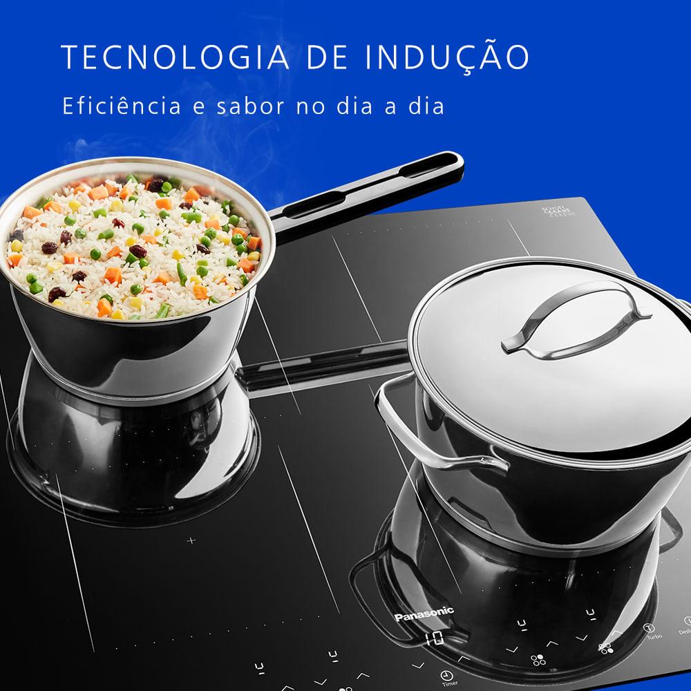 Cooktop de Indução Panasonic 4 Zonas Painel Touch Preto - KY-W648CLRPK - 3