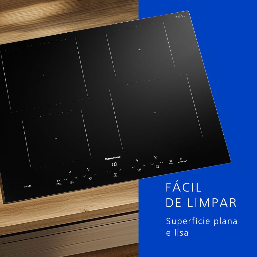 Cooktop de Indução Panasonic 4 Zonas Painel Touch Preto - KY-W648CLRPK - 5