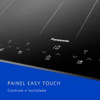 Cooktop de Indução Panasonic 4 Zonas Painel Touch Preto - KY-W648CLRPK