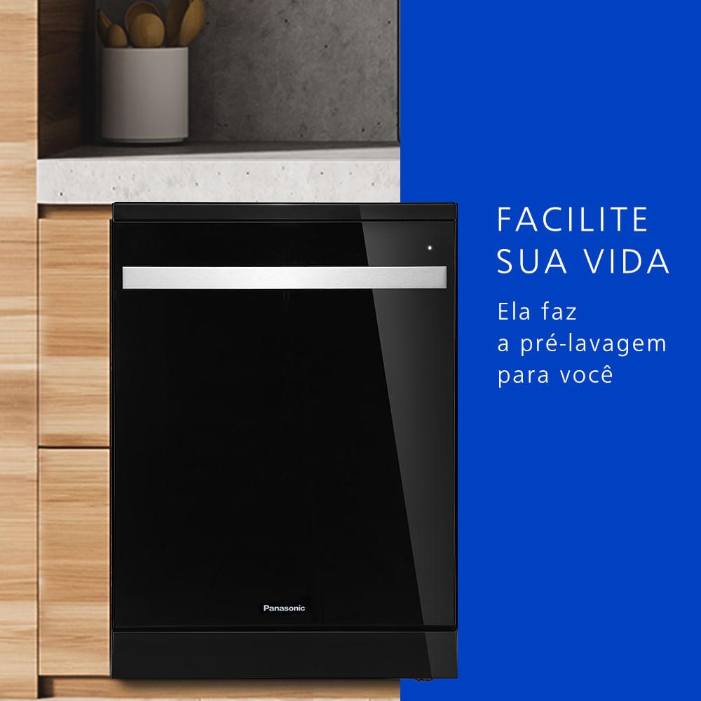 Lava-Louças Panasonic 15 serviços e Design Premium Preta - NP-6M1MBKBRP - 5