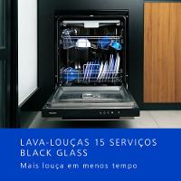 Lava-Louças Panasonic 15 serviços e Design Premium Preta - NP-6M1MBKBRP - 2