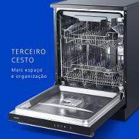 Lava-Louças Panasonic 15 serviços e Design Premium Preta - NP-6M1MBKBRP