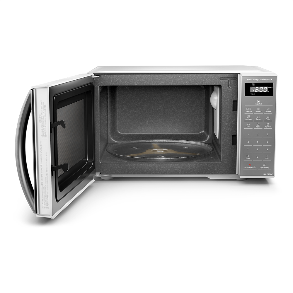 Microondas Panasonic Tecnologia Pega Fácil 21L Branco Espelhado - NN-ST27LWRU - 8