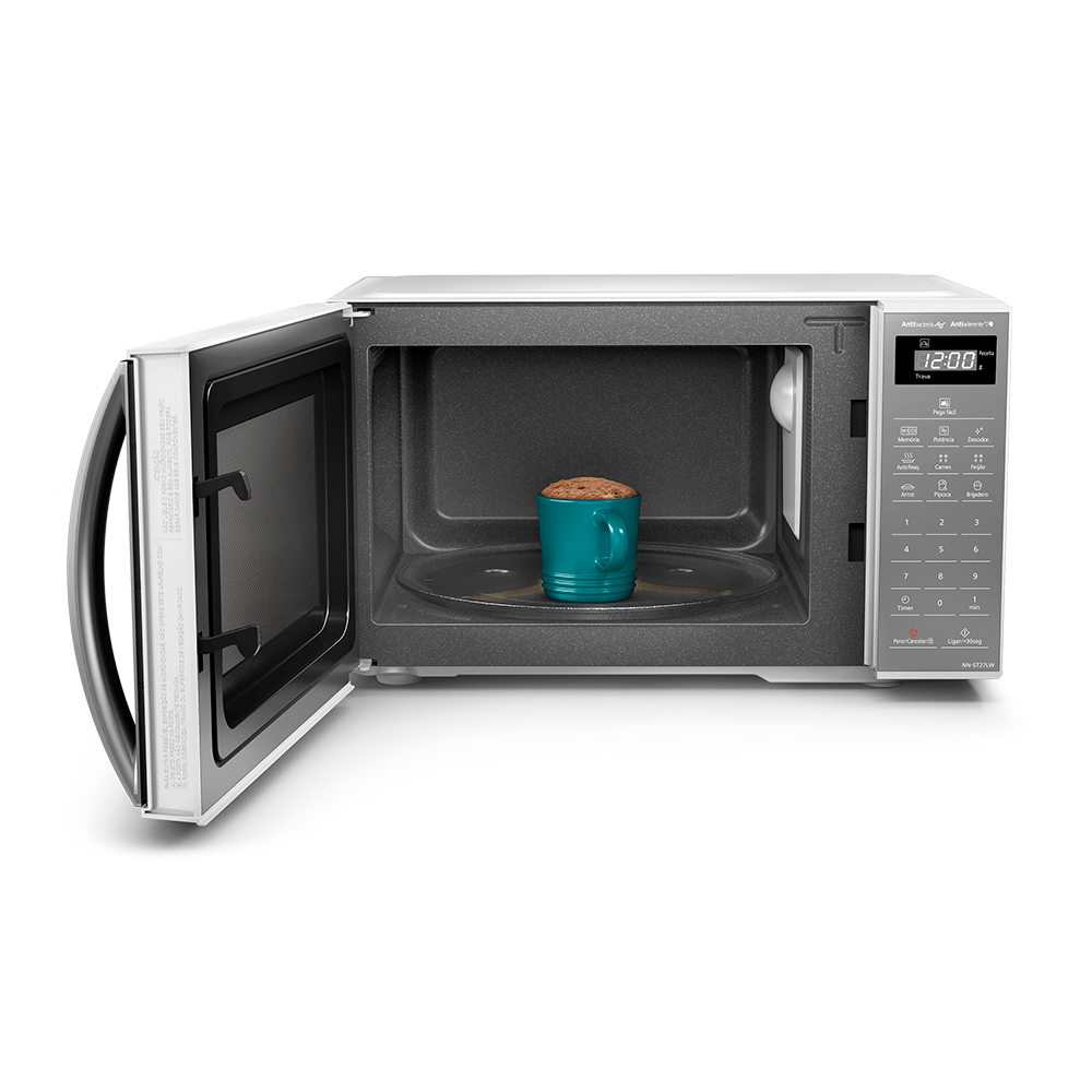 Microondas Panasonic Tecnologia Pega Fácil 21L Branco Espelhado - NN-ST27LWRU - 9