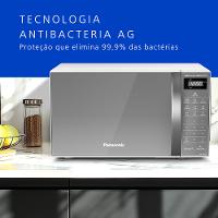 Microondas Panasonic Tecnologia Pega Fácil 21L Branco Espelhado - NN-ST27LWRU