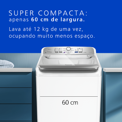 Máquina de Lavar Panasonic função Vanish 12kg Branco - NA-F120B1W