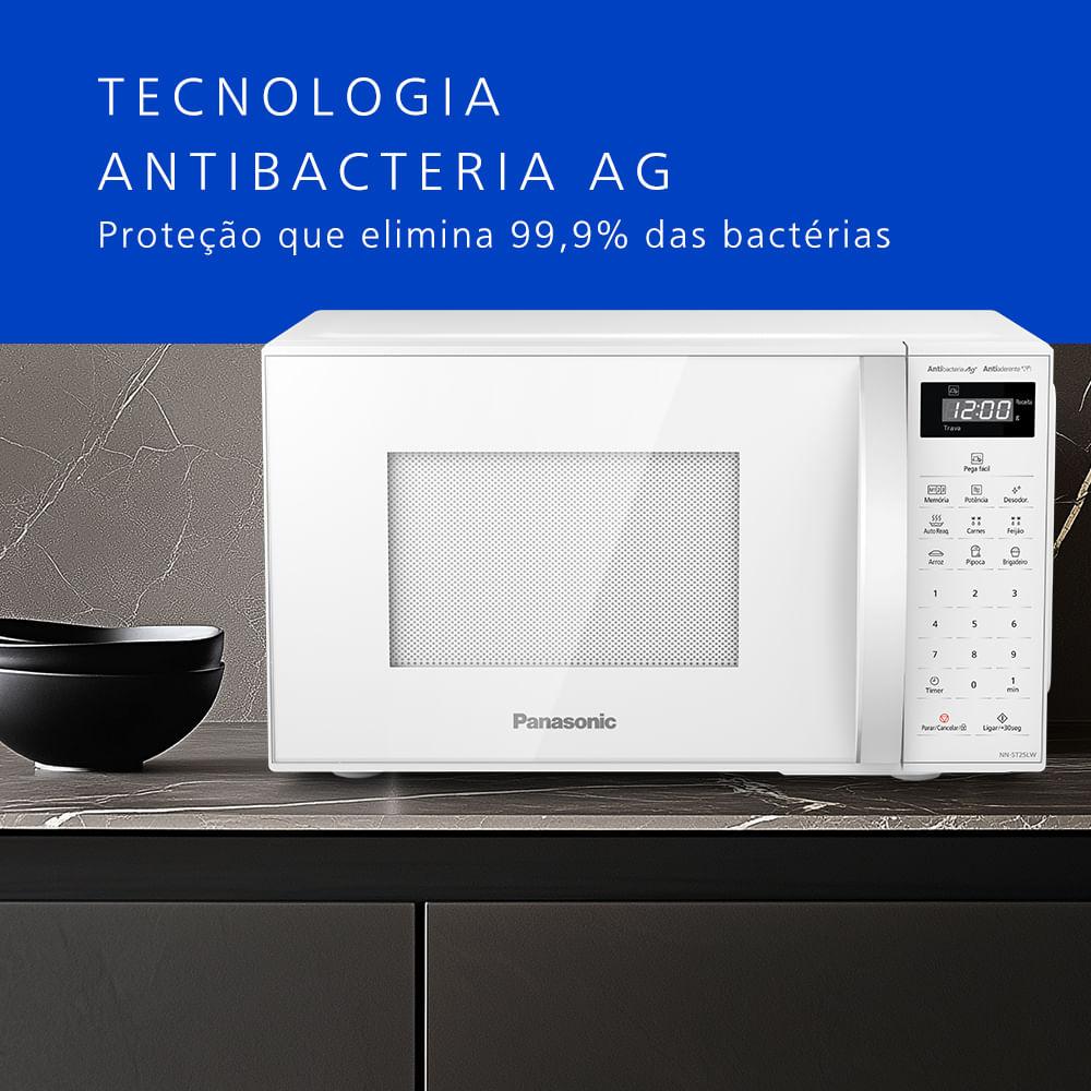 Microondas Panasonic Tecnologia Antibactéria AG 21L Branco - NN-ST25LWRU - 4