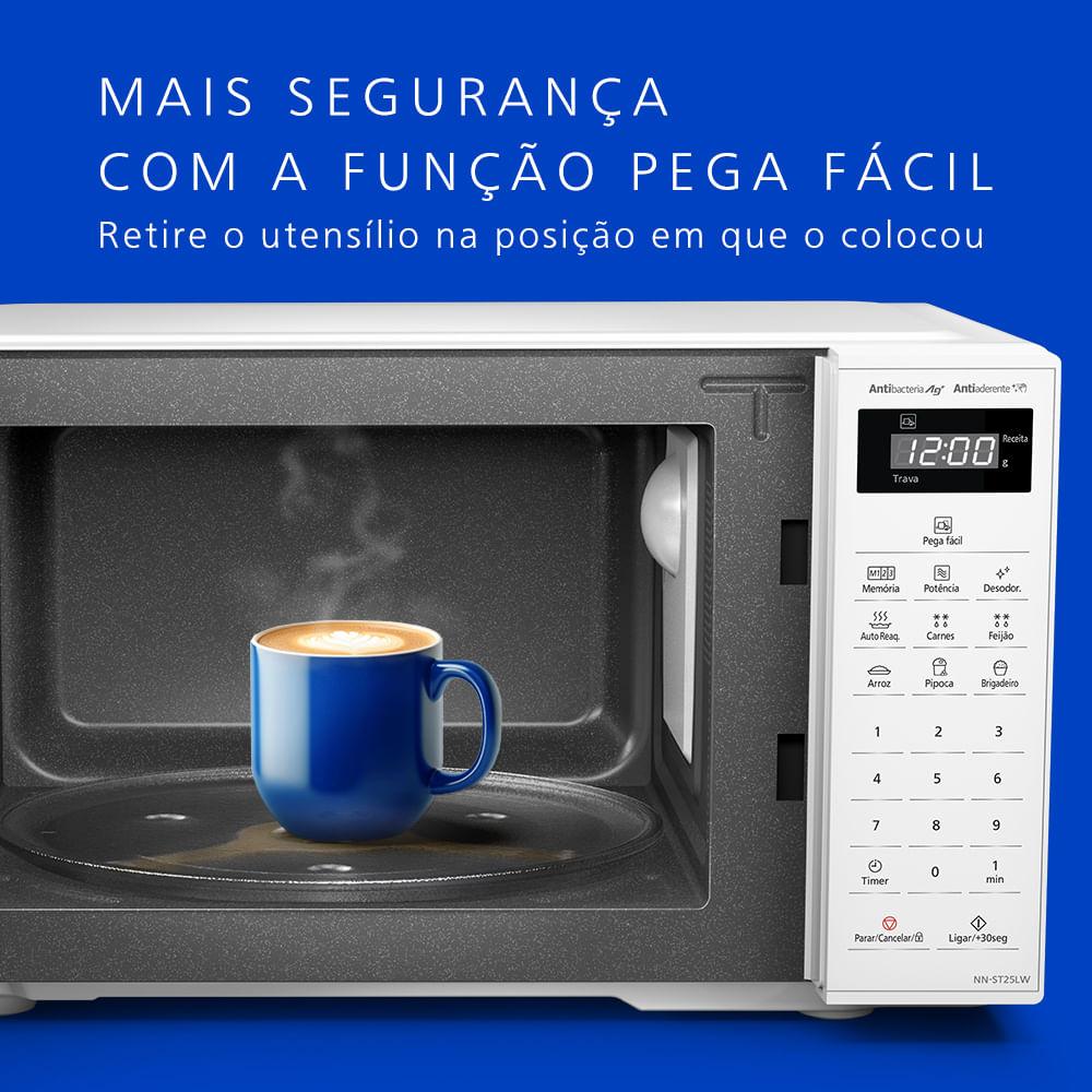 Microondas Panasonic Tecnologia Antibactéria AG 21L Branco - NN-ST25LWRU - 6
