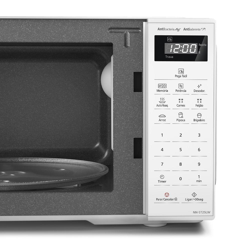Microondas Panasonic Tecnologia Antibactéria AG 21L Branco - NN-ST25LWRU - 10