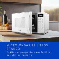 Microondas Panasonic Tecnologia Antibactéria AG 21L Branco - NN-ST25LWRU - 2