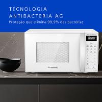 Microondas Panasonic Tecnologia Antibactéria AG 21L Branco - NN-ST25LWRU