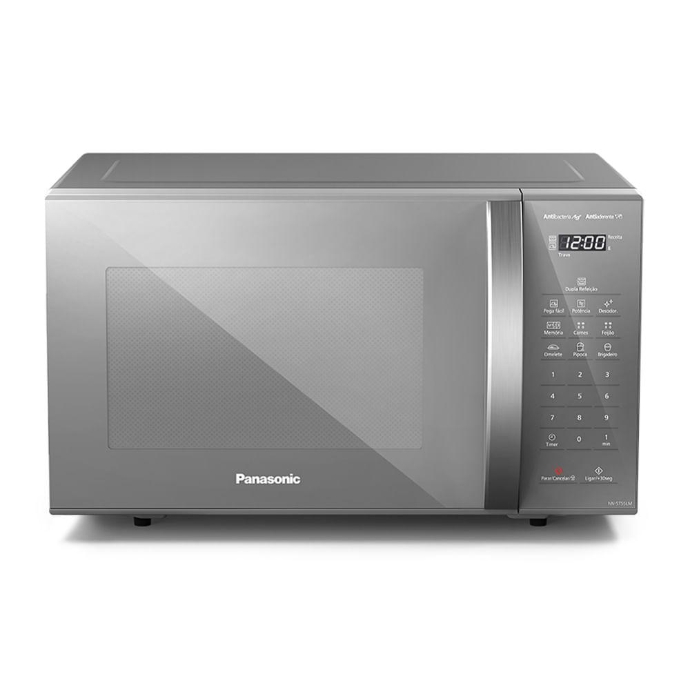 Microondas Panasonic Dupla Refeição 27L Prata - NN-ST55LMRU - 1