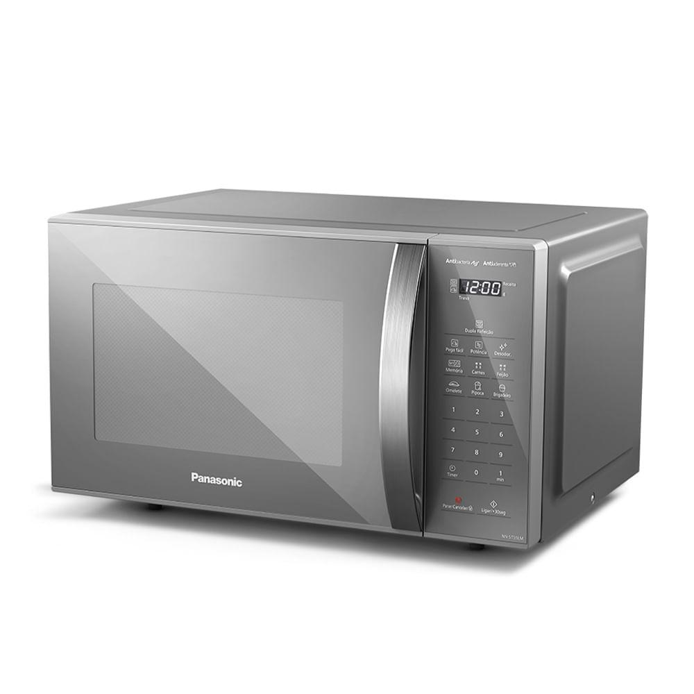 Microondas Panasonic Dupla Refeição 27L Prata - NN-ST55LMRU - 7