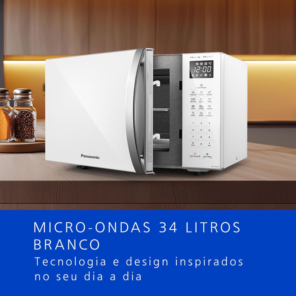 Microondas Panasonic Dupla Refeição 34L Branco - NN-ST65LWRU - 2