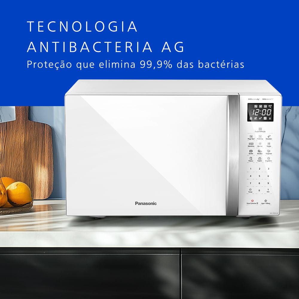 Microondas Panasonic Dupla Refeição 34L Branco - NN-ST65LWRU - 5